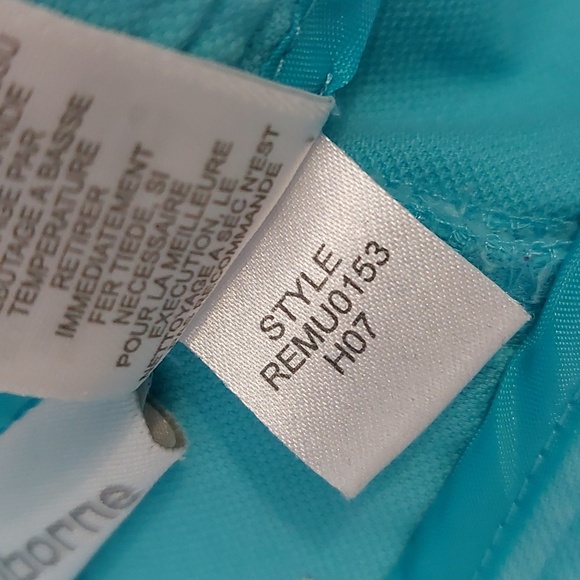 Liz Claiborne Audra Sky Blue White Tailored Straight LegTrousers Pants Size 10 - Picture 8 of 8